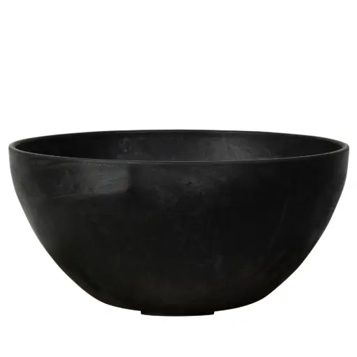 [V107856] Artstone Schale Fiona schwarz D25 H12