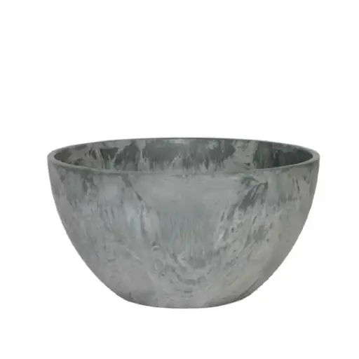 [V107857] Artstone Schale Fiona Grau D25 H12