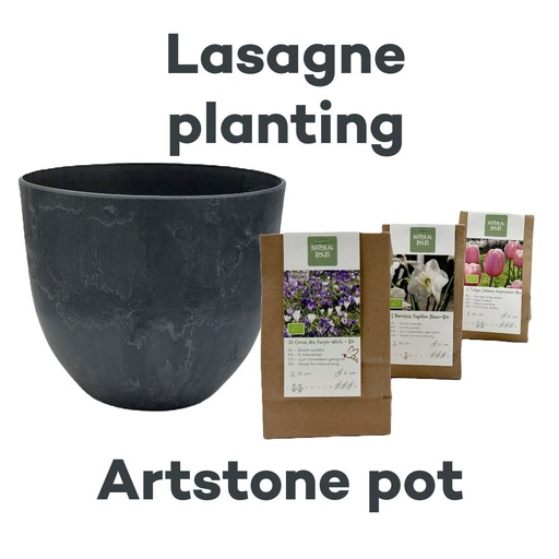 [AC99093] Kollektion Lasagne mit Topf Artstone Grau - BIO