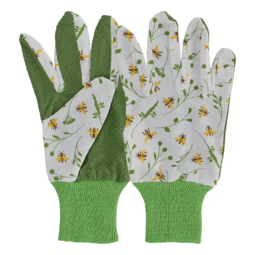 [VBEE001] Gartenhandschuhe mit Bienenmuster M